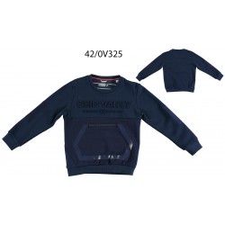 felpa girocollo blu