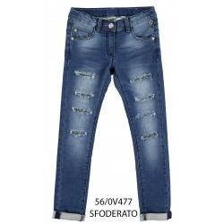 pantalone denim maglia grigio